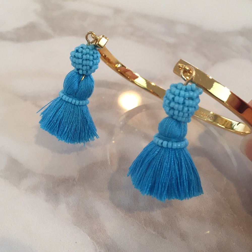 NWOT J Crew open tassels gold bracelet